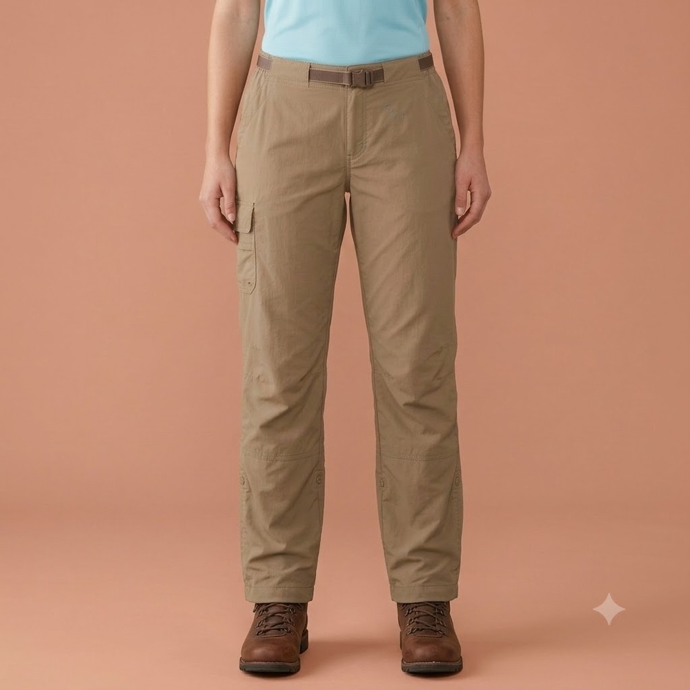 REI Co-op Hiking Pants Women's 6 Tan Nylon Cargo Outdoor Convertible
